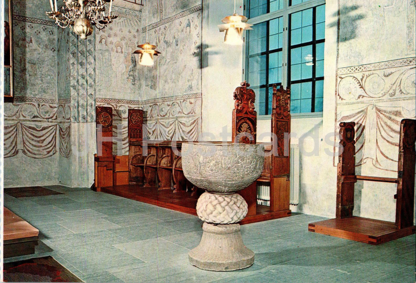 Nederlulea kyrkas dopfunt - Nederlulea church baptismal font - church - Sweden - unused