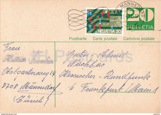 Guten Abend Nachbarn - Hessischer Rundfunk - postal stationery - 130 - 1972 - Switzerland - used - JH Postcards