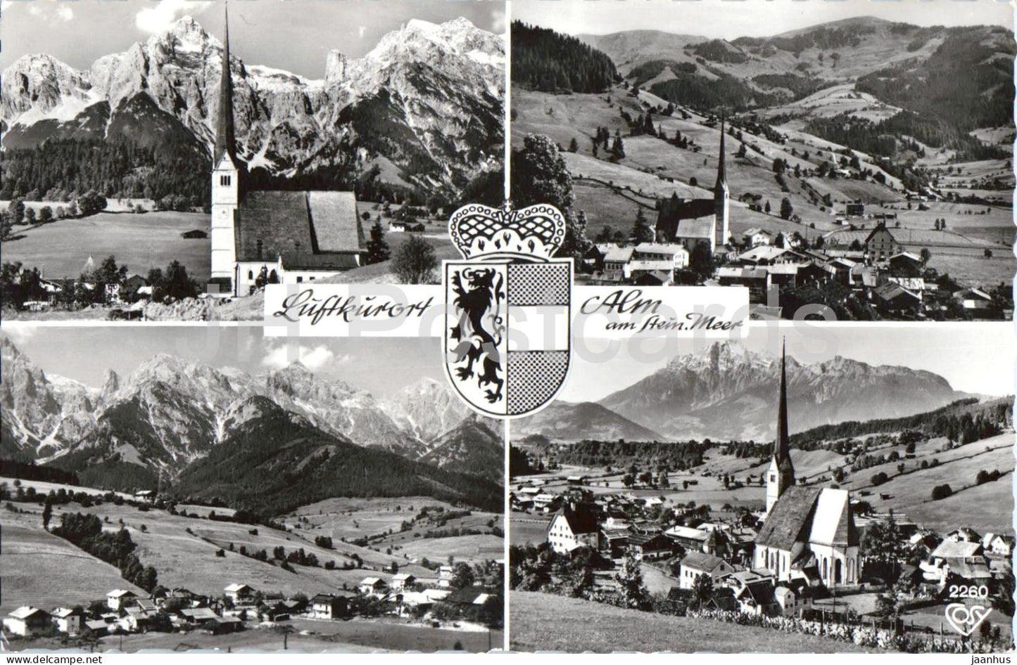 Luftkurort Alm am Stein Meer - multiview - mountains - Alps - 2260 - 1961 - Austria - used - JH Postcards