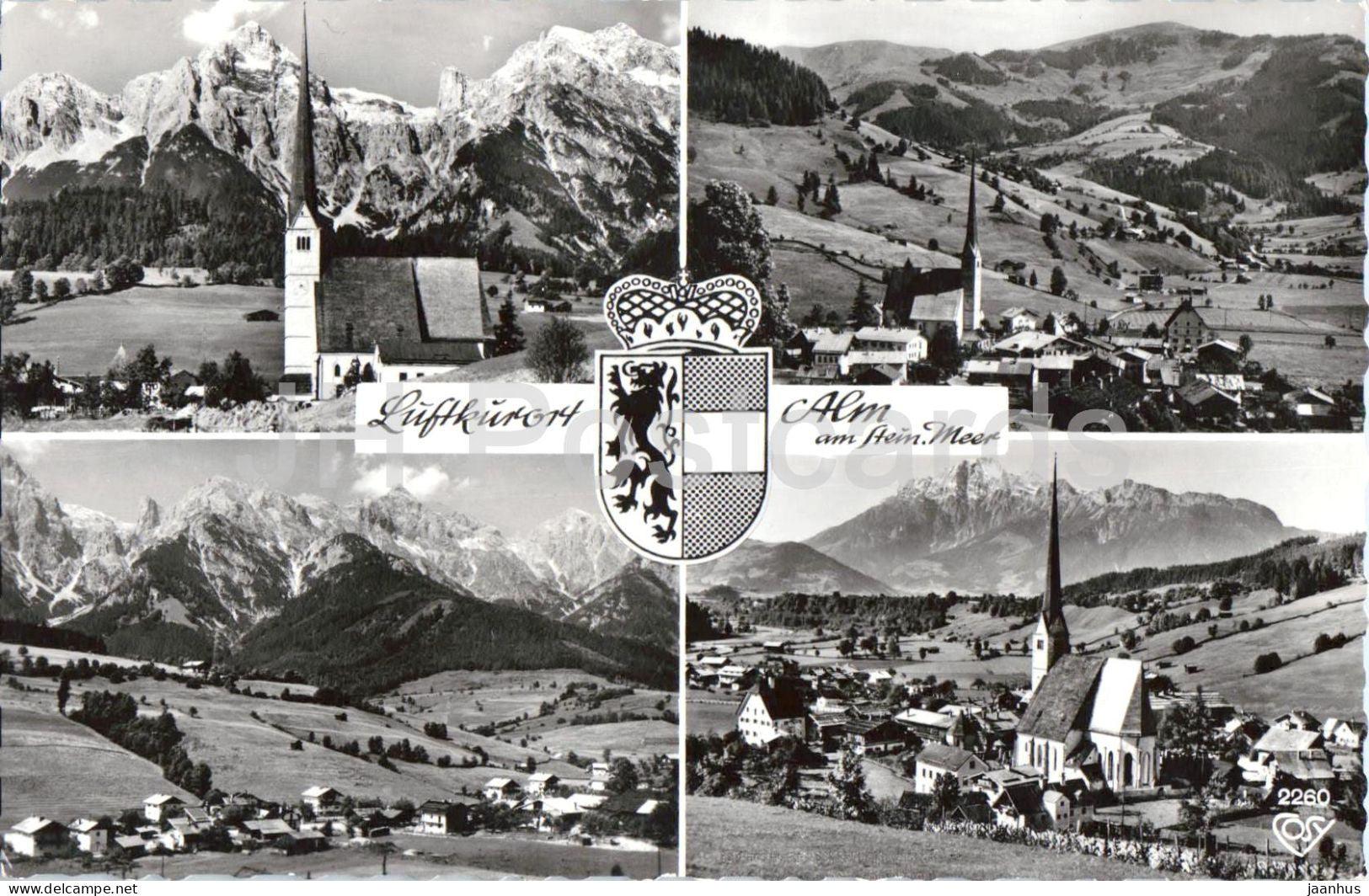 Luftkurort Alm am Stein Meer - multiview - mountains - Alps - 2260 - 1961 - Austria - used - JH Postcards