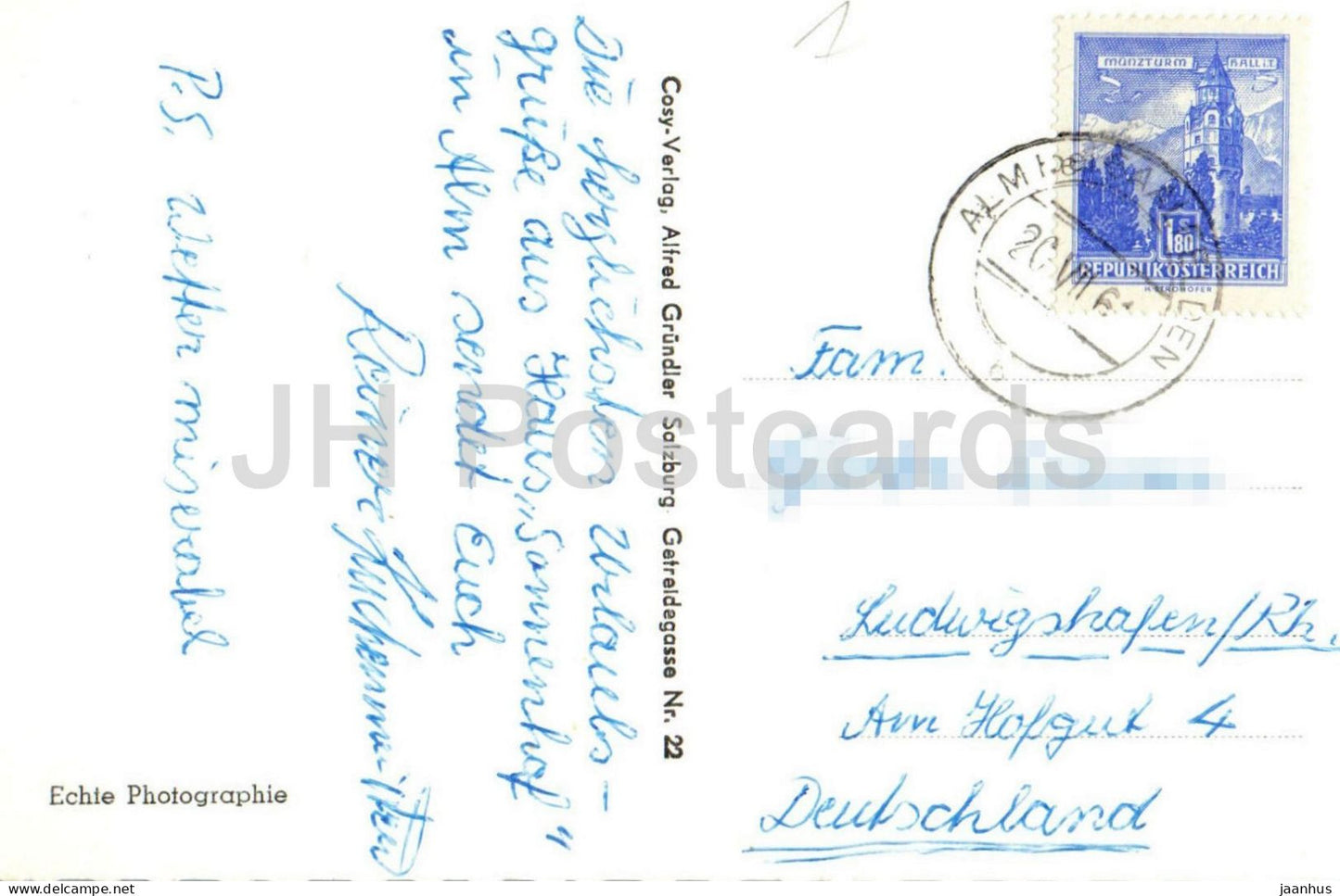 Luftkurort Alm am Stein Meer - Multiansicht - Berge - Alpen - 2260 - 1961 - Österreich - gebraucht