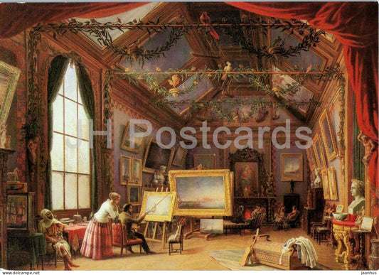 painting by K. L. Rundt - Studio of the Marine Painter Theodore Gudin atelier - German art - 1985 - Germany DDR - unused - JH Postcards