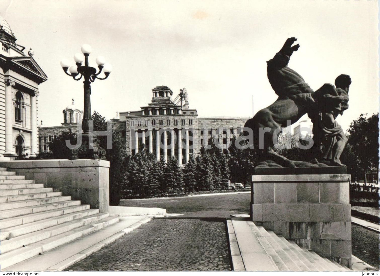 Belgrade - Beograd - Glavna posta - Main Post Office building - old postcard - 1960 - Serbia Yugoslavia - used - JH Postcards
