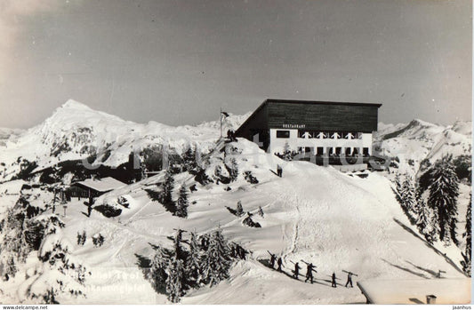 Kitzbuhel - Tirol - Hahnenkammgipfel - Restaurant - old postcard - 1958 - Austria - used - JH Postcards