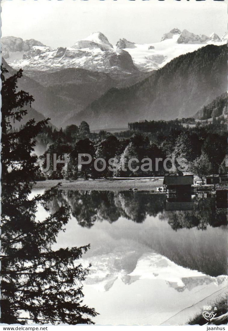 Idyll am Alt Ausseer See mit Hoh. Dachstein 3004 m - lake - mountains - 22 - 1965 - Austria - used - JH Postcards