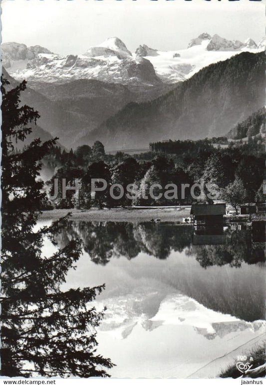 Idyll am Alt Ausseer See mit Hoh. Dachstein 3004 m - lake - mountains - 22 - 1965 - Austria - used - JH Postcards