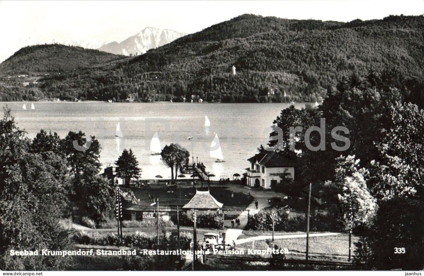 Seebad Krumpendorf - Strandbad - Restauration und Pension Kropfitsch - lake - 335 - old postcard - Austria - unused - JH Postcards