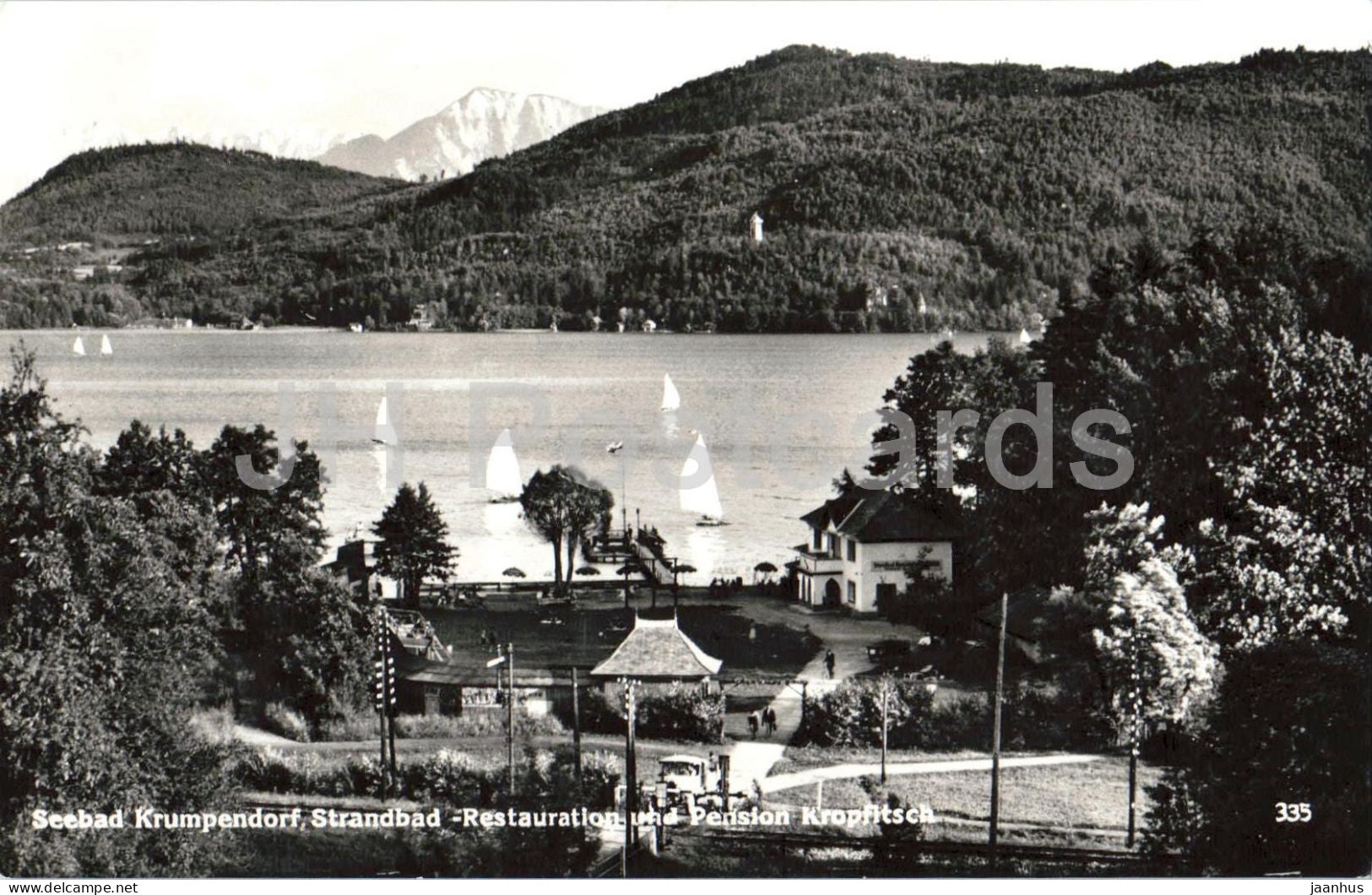 Seebad Krumpendorf - Strandbad - Restauration und Pension Kropfitsch - lake - 335 - old postcard - Austria - unused - JH Postcards