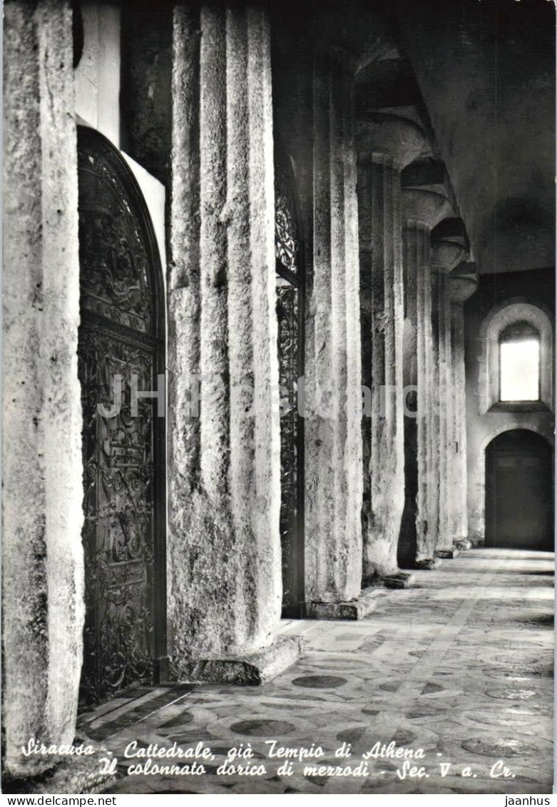 Siracusa - Cattedrale gia Tempio di Athena - Cathedral Former Temple of Athena - Sicily - old postcard - Italy - unused - JH Postcards
