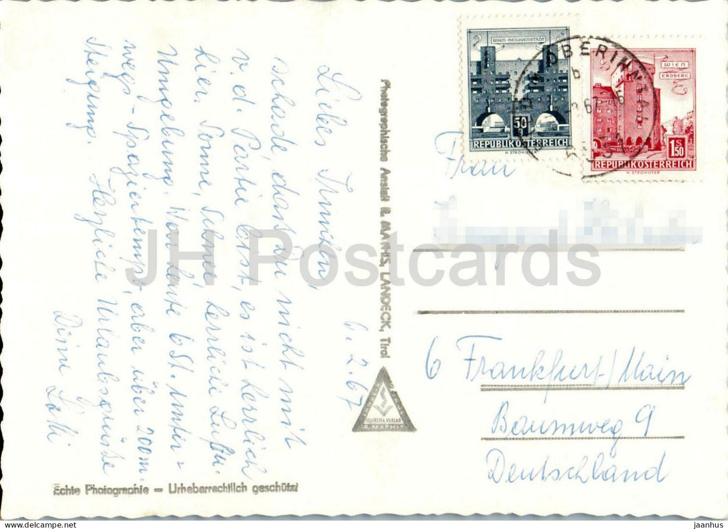 Fiss im Oberinntal gegen Kaunergrat mit Hoher Aifenspitze Tirol - Berge - Winter - 16917 - 1967 - Österreich - gebraucht