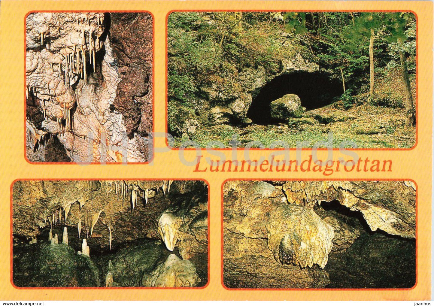 Lummelunda - Gotland - Lummelunda Cave - cave formations multiview - 8618 - 1990s - Sweden - unused - JH Postcards