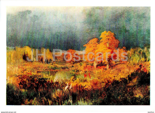 painting by Fyodor Vasilyev - Swamp in the Forest - Russian art - 1980 - Russia USSR - unused - JH Postcards