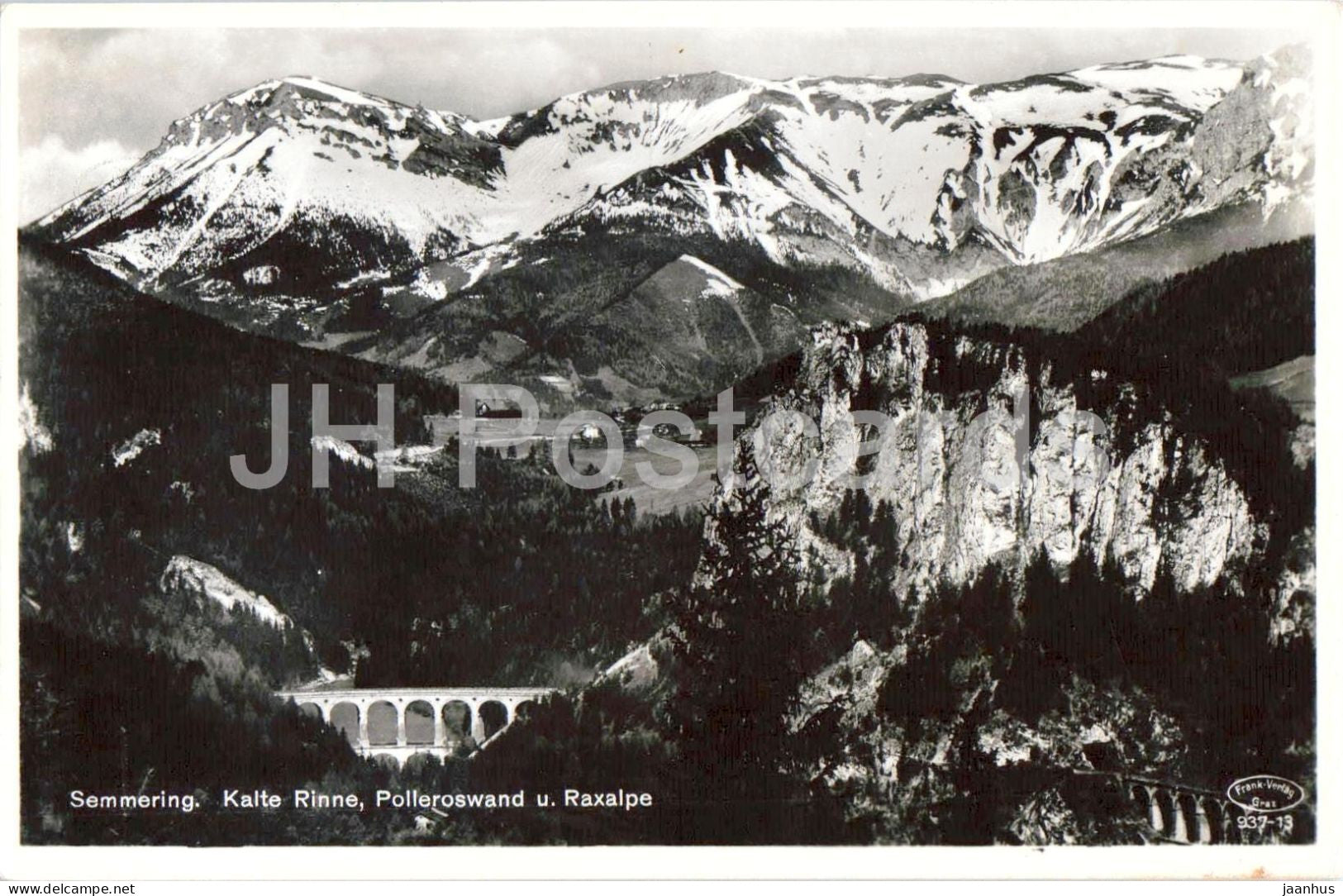Semmering - Kalte Rinne - Polleroswand u. Raxalpe - No. 937-13 - old postcard - 1939-40 - Austria - unused - JH Postcards