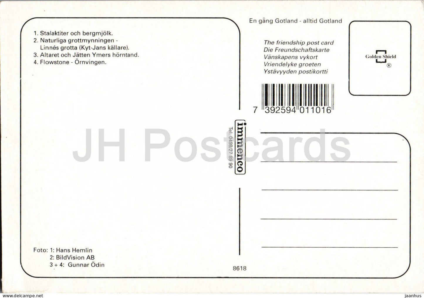 Lummelunda - Gotland - Lummelunda Cave - cave formations multiview - 8618 - 1990s - Sweden - unused