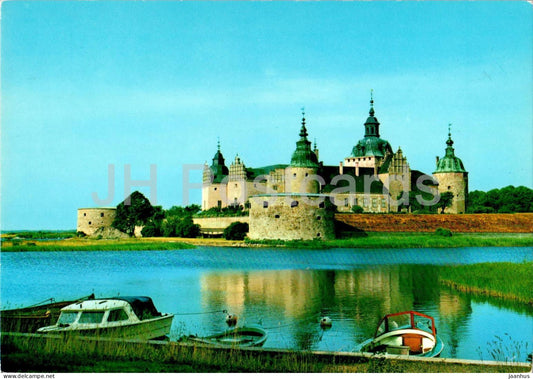 Kalmar Slott - castle - boat - 18/2 - Sweden - unused - JH Postcards