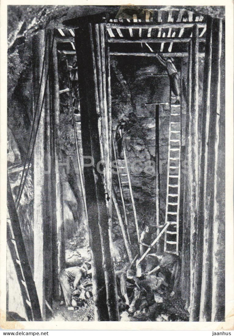 Oberschlesischer Bergbau - Upper Silesian mining - Schlesien - Silesia - old postcard - Poland - unused - JH Postcards