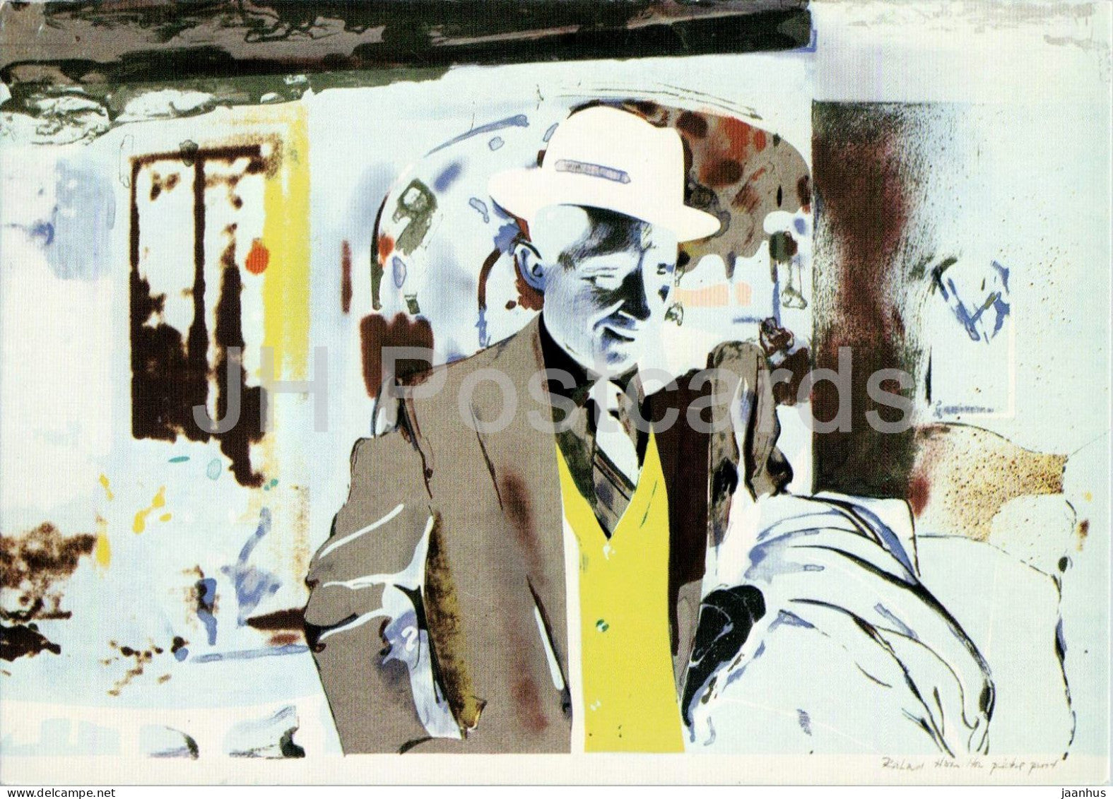 screenprint by Richard Hamilton - Im Dreaming of a White Christmas - British art - 1989 - Switzerland - unused - JH Postcards