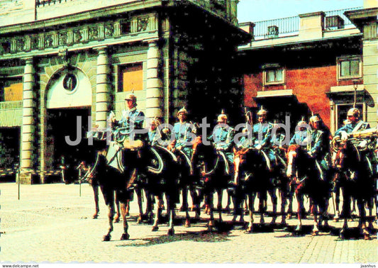 Stockholm - Kungl Slottet - Vaktavlosning - The Royal Palace - Changig of the Guard - horse - 6550-4 - Sweden - used - JH Postcards