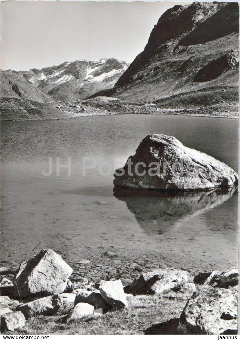 Julierpasshohe 2294 m - Seelein mit Piz Surley - mountain lake  alpine pass - 3657 - old postcard - Switzerland - unused - JH Postcards