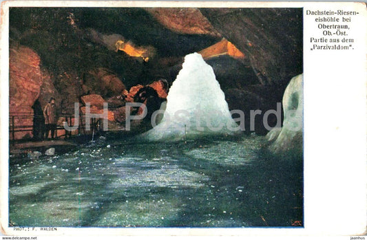 Dachstein Rieseneishohle bei Obertraun - Partie aus dem Parzivaldom - cave - old postcard - 1924 - Austria - used - JH Postcards