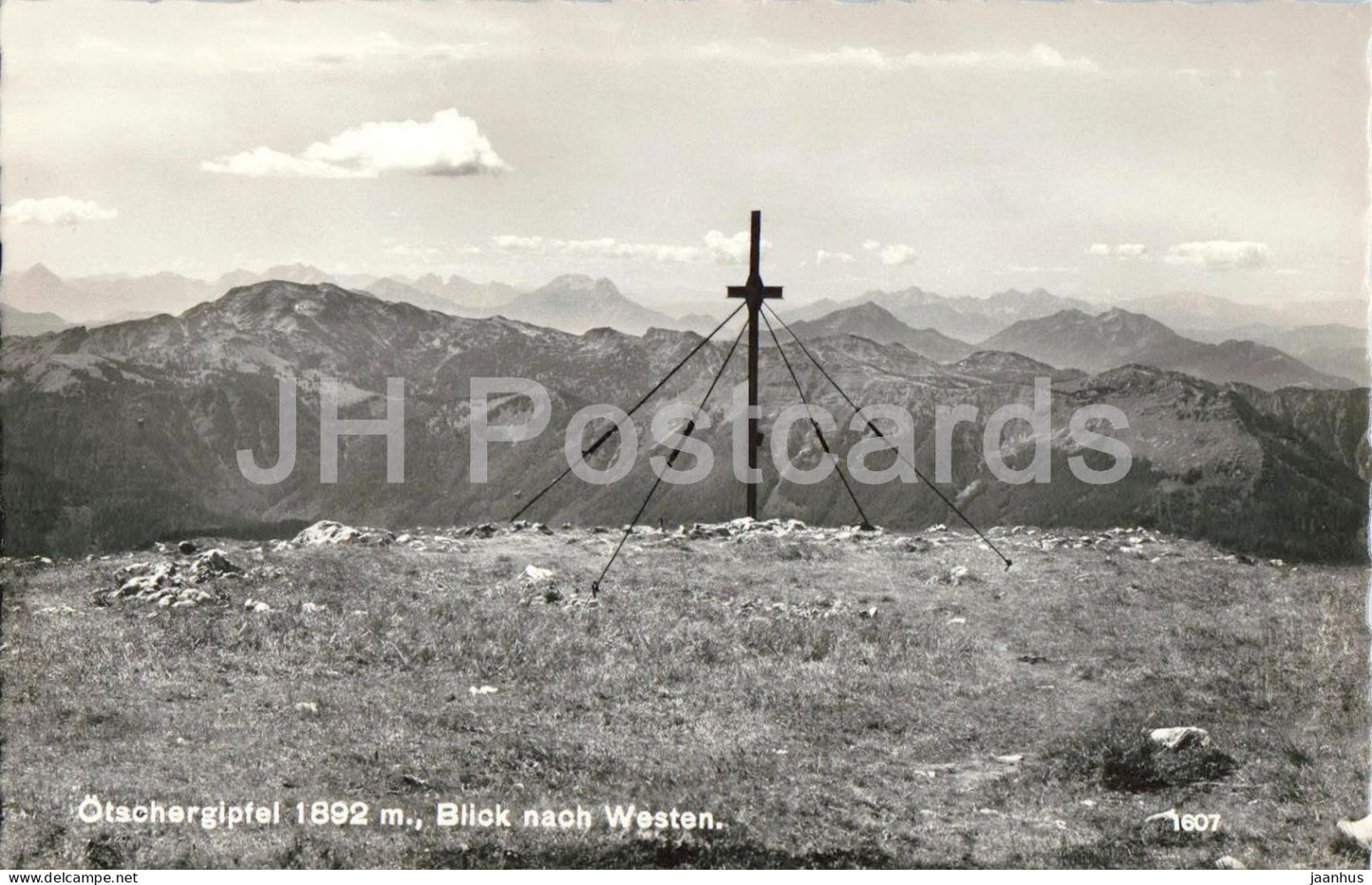 Otschergipfel 1892 m Blick nach Westen - Otscherhaus - mountains - Alps - 1607 - 1960 - Austria - used - JH Postcards