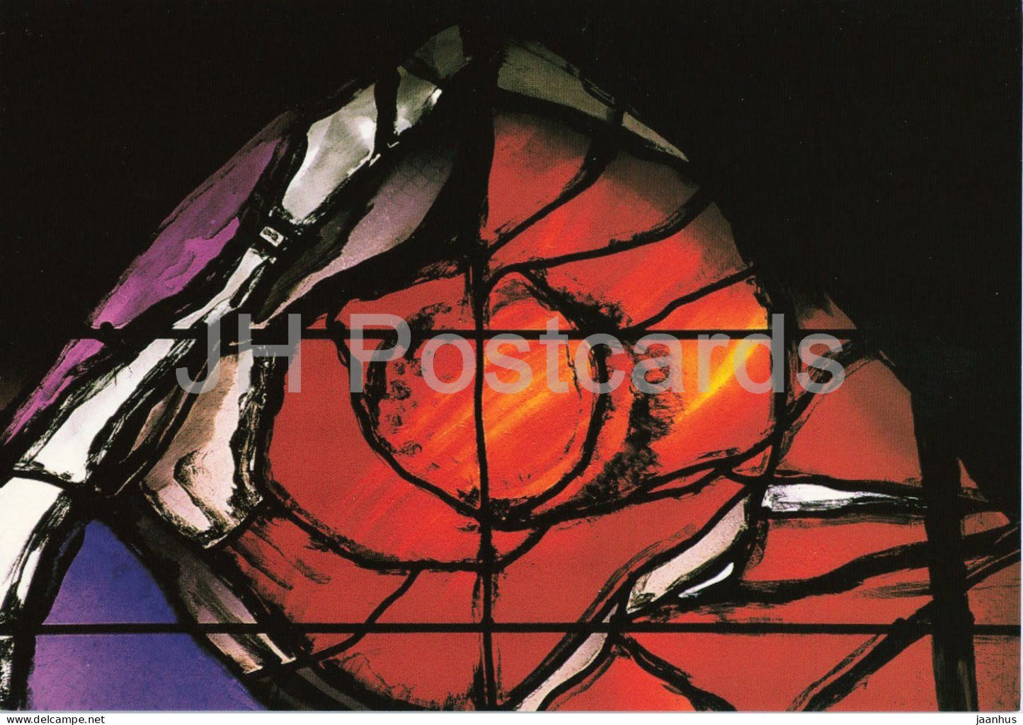 Guebwiller - Saint Leger Church stained glass by French artist Francois Chapuis - French art - 2002 - France - unused - JH Postcards