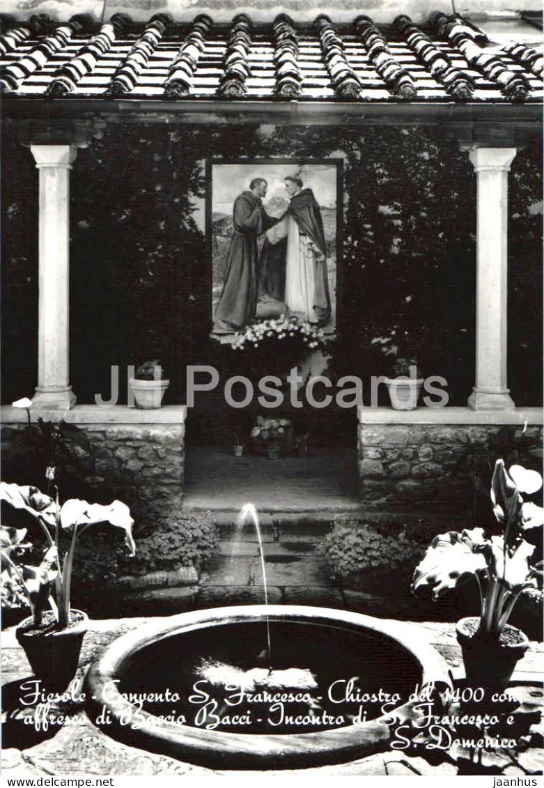 Fiesole - Convento S. Francesco - Chiostro - Convent - Cloister - 764 - old postcard - Italy - unused - JH Postcards
