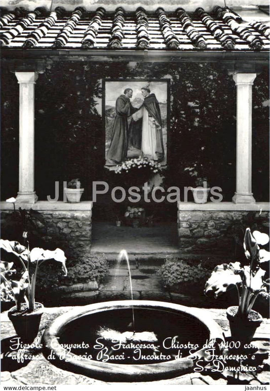 Fiesole - Convento S. Francesco - Chiostro - Convent - Cloister - 764 - old postcard - Italy - unused - JH Postcards