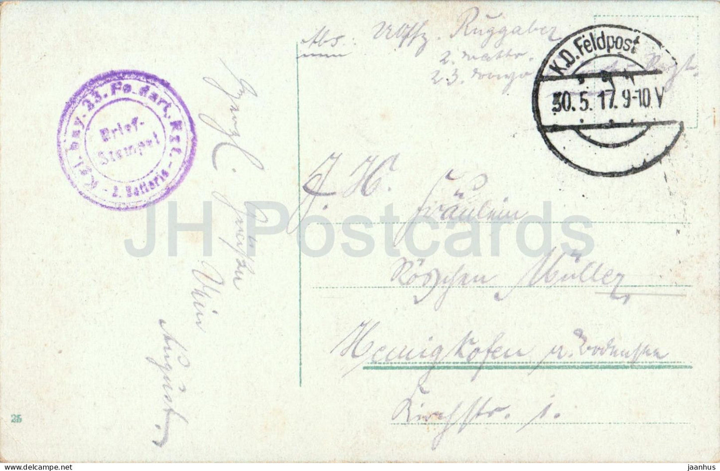 Widoki z Krolestwa Polskiego - Views from the Kingdom of Poland - farm houses - 25 - old postcard - 1917 - Poland - used