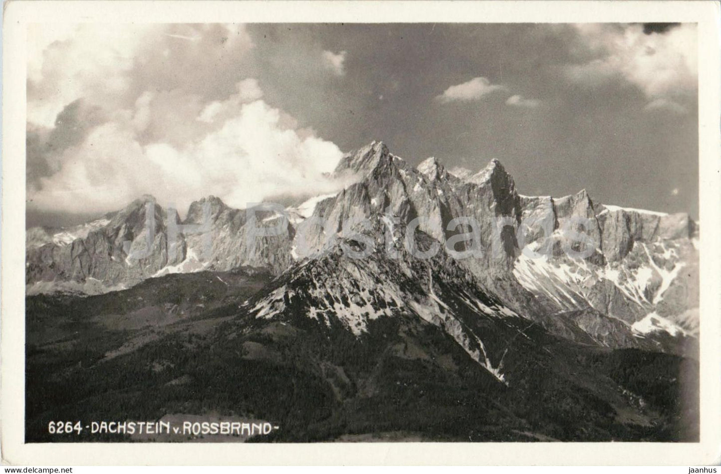 Dachstein vom Rossbrand - Alps - mountains - No. 6264 - old postcard - 1930 - Austria - used - JH Postcards