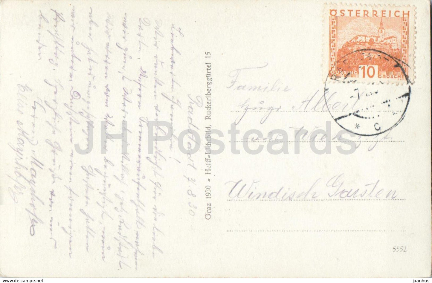 Dachstein vom Rossbrand - Alps - mountains - No. 6264 - old postcard - 1930 - Austria - used