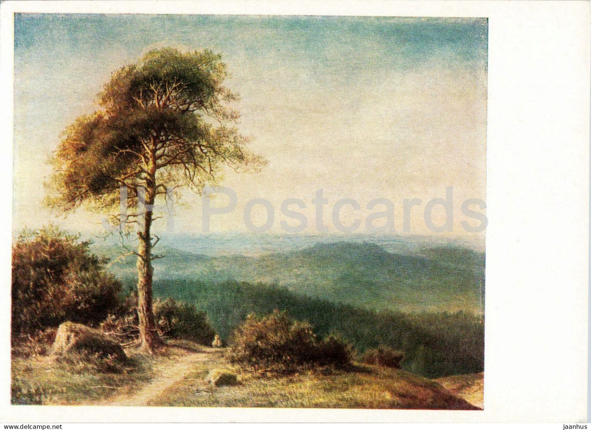painting by Mikhail Klodt - The Pine Tree - Russian art - 1962 - Russia USSR - unused - JH Postcards