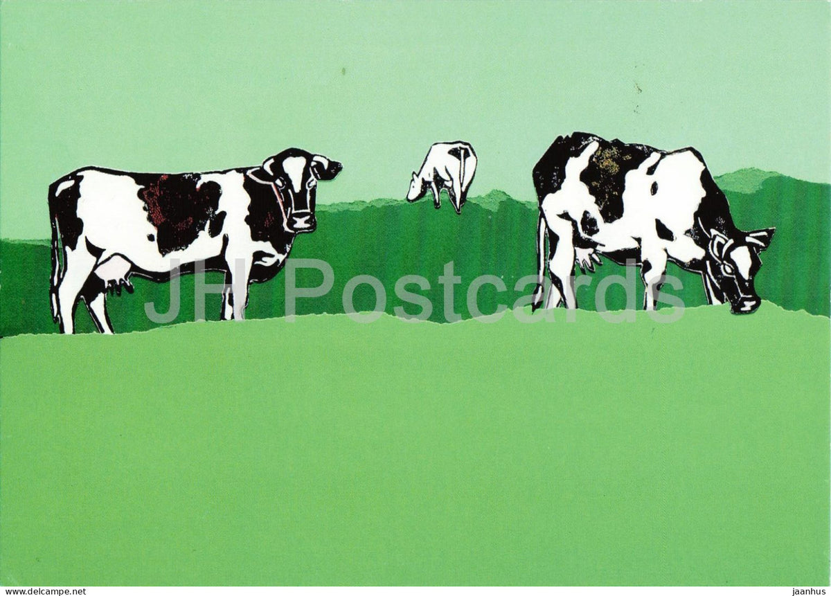 artwork by Gereon Brands - Countrylife 7 - cow - animals - Germany - unused - JH Postcards
