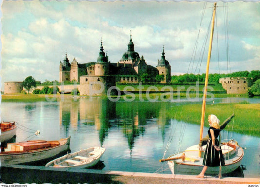 Kalmar Slottet - boat - castle - 224 - Sweden - unused - JH Postcards