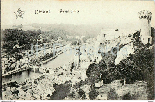 Dinant - panorama - 1 - old postcard - Belgium - unused - JH Postcards