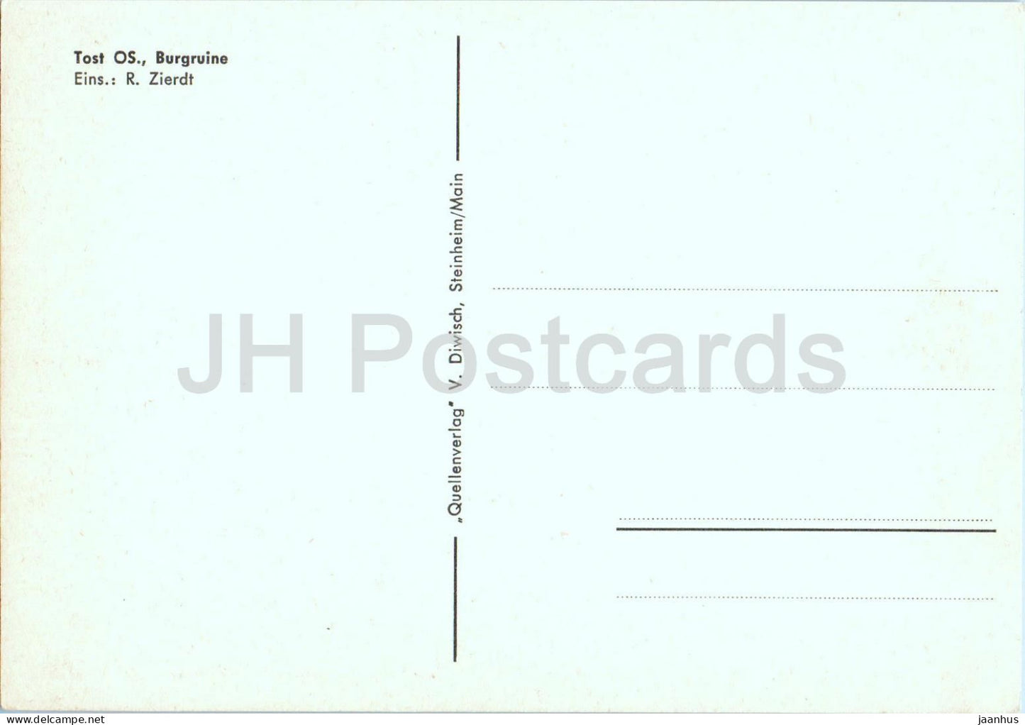 Tost OS. - Toszek - Burgruine - Castle ruins - 1 - Schlesien - Silesia - old postcard - Poland - unused