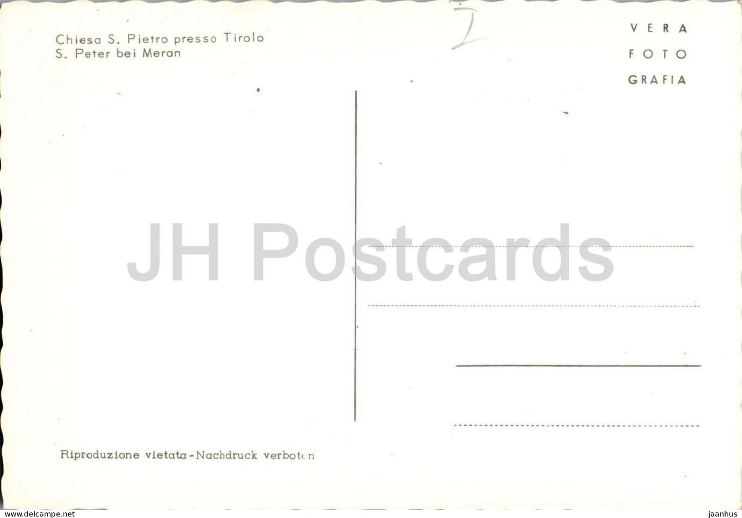 Chiesa S. Pietro presso Tirolo - S. Peter bei Meran - Peter Church - old postcard - Italy - unused