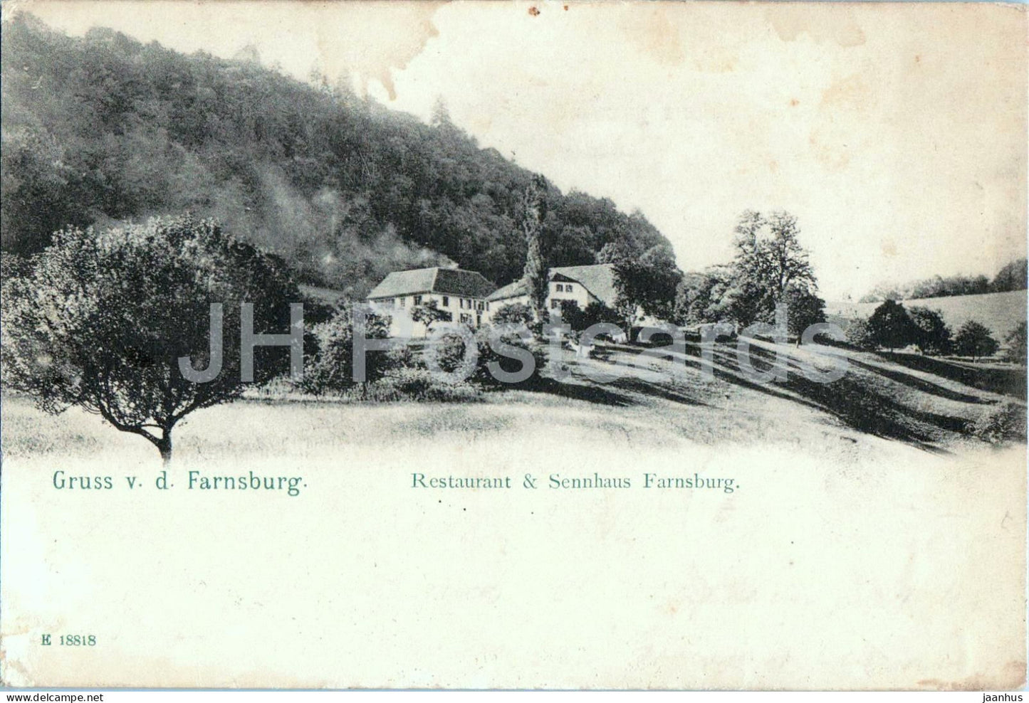 Gruss v. d. Farnsburg - Restaurant & Sennhaus Farnsburg - 18818 - old postcard - 1905 - Switzerland - used - JH Postcards