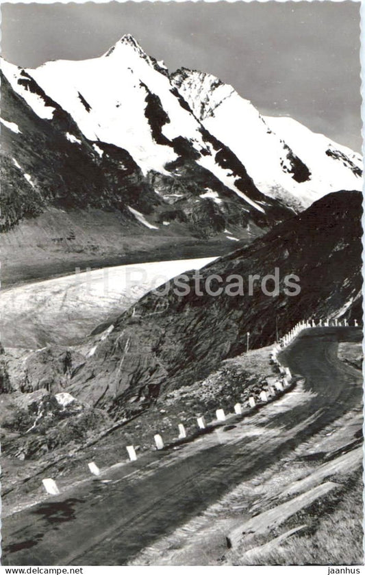 Grossglockner Hochalpenstrasse mit Grossglockner 3797 m - mountains - Alps - 349 - old postcard - Austria - unused - JH Postcards