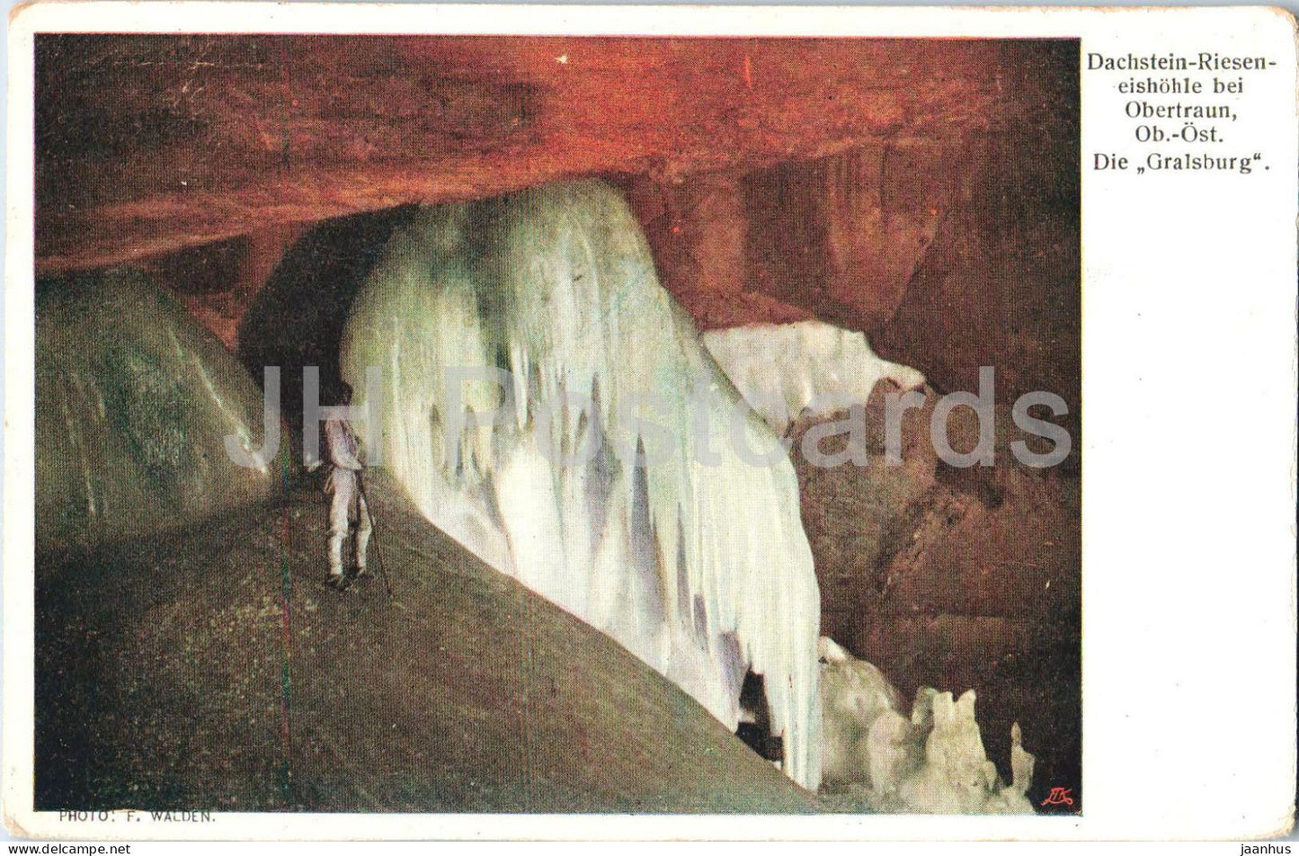 Dachstein Rieseneishohle bei Obertraun - Die Gralsburg - cave - 14 - old postcard - Austria - unused - JH Postcards