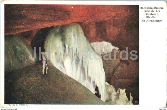 Dachstein Rieseneishohle bei Obertraun - Die Gralsburg - cave - 14 - old postcard - Austria - unused - JH Postcards