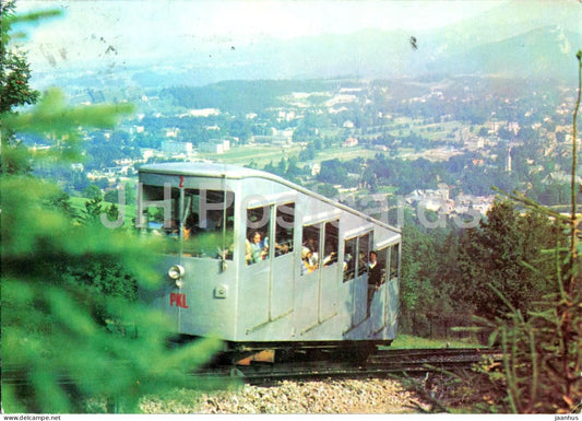 Zakopane - Kolejka na Gubalowke - Funicular to Gubalowka - railway train panorama - Poland - used - JH Postcards