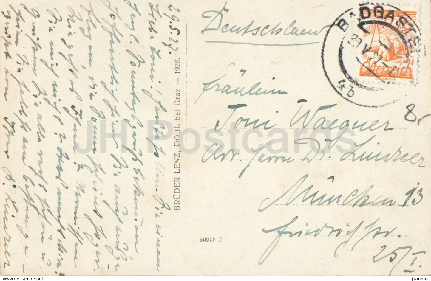 Bad Gastein - hotel - 967 - old postcard - 1927 - Austria - used