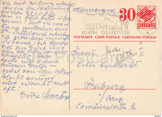 Postal stationery - 108 - 1961 - Switzerland - used - JH Postcards