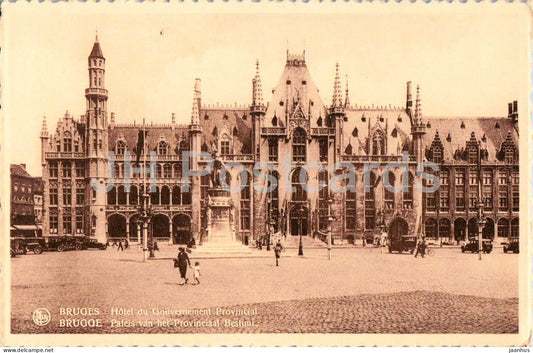 Bruges - Brugge - Hotel du Gouvernement Provincial - Provincial Government Palace - old postcard - Belgium - unused - JH Postcards