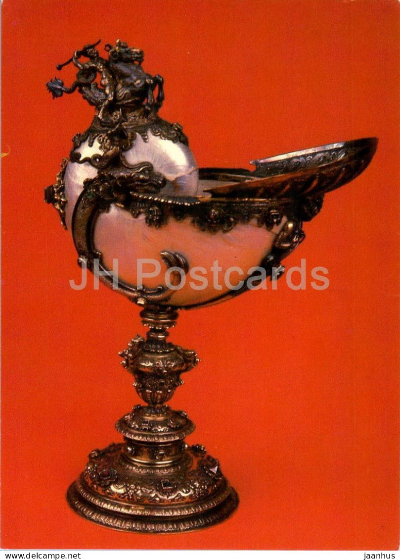 The Moscow Armoury Treasures - Goblet Nautilus - shell - museum - Aeroflot - Russia USSR - unused - JH Postcards