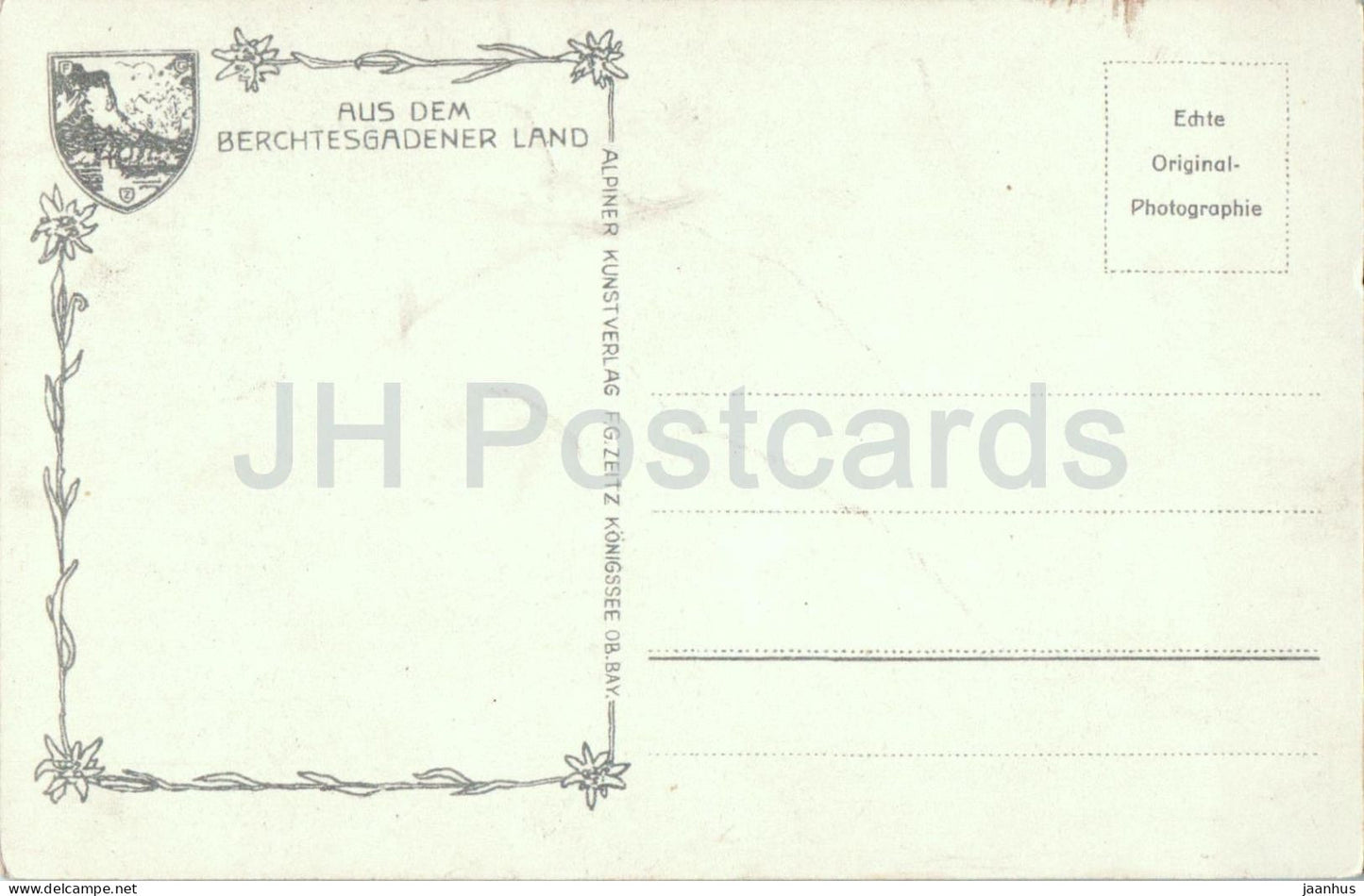 Das Steinerne Meer mit Sommerstein und Breithorn - Alpes - montagnes - Nr. 127 - carte postale ancienne - Allemagne - inutilisée 