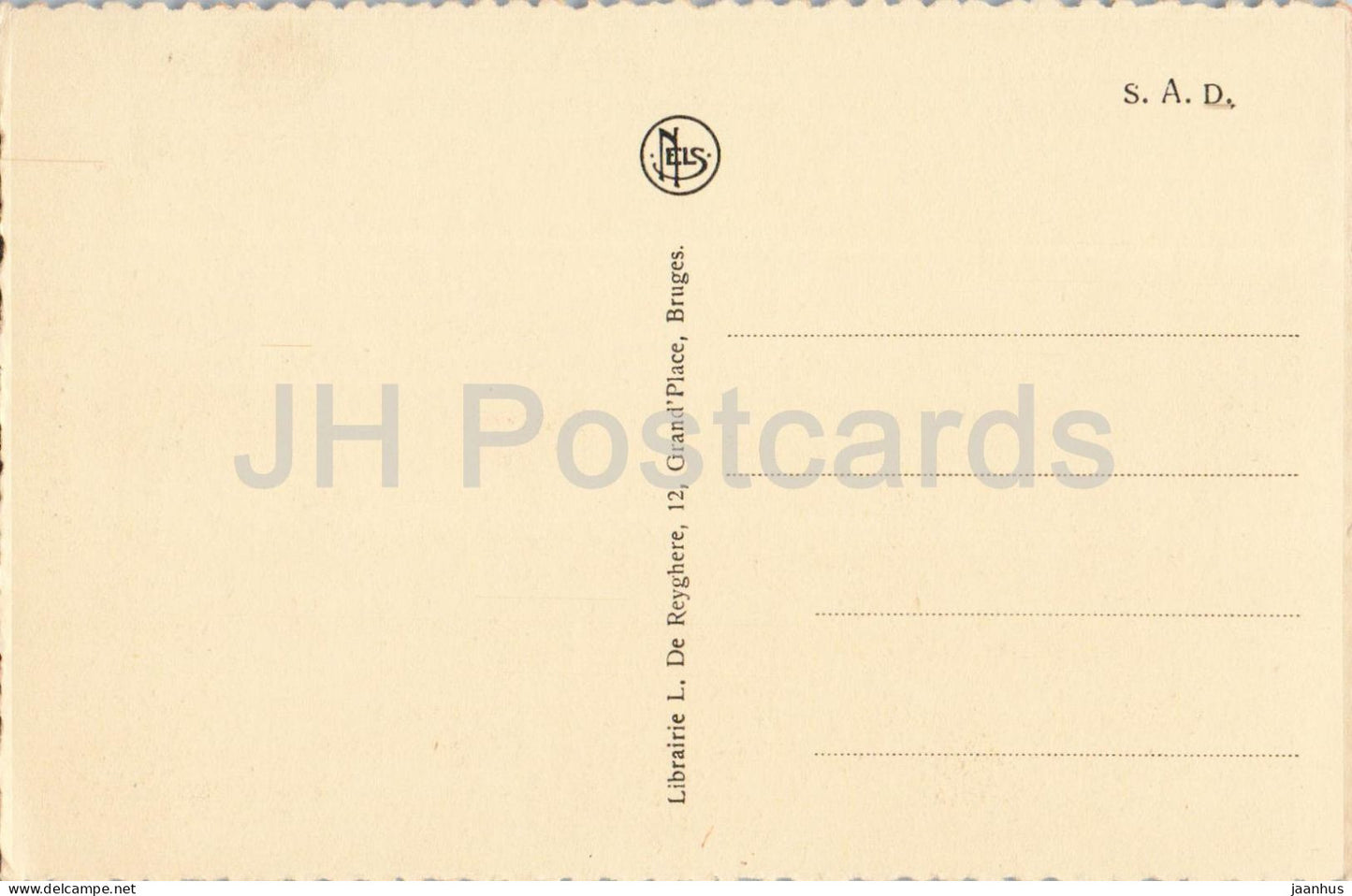 Bruges - Hôtel du Gouvernement Provincial - Carte postale ancienne - Belgique - non utilisée 