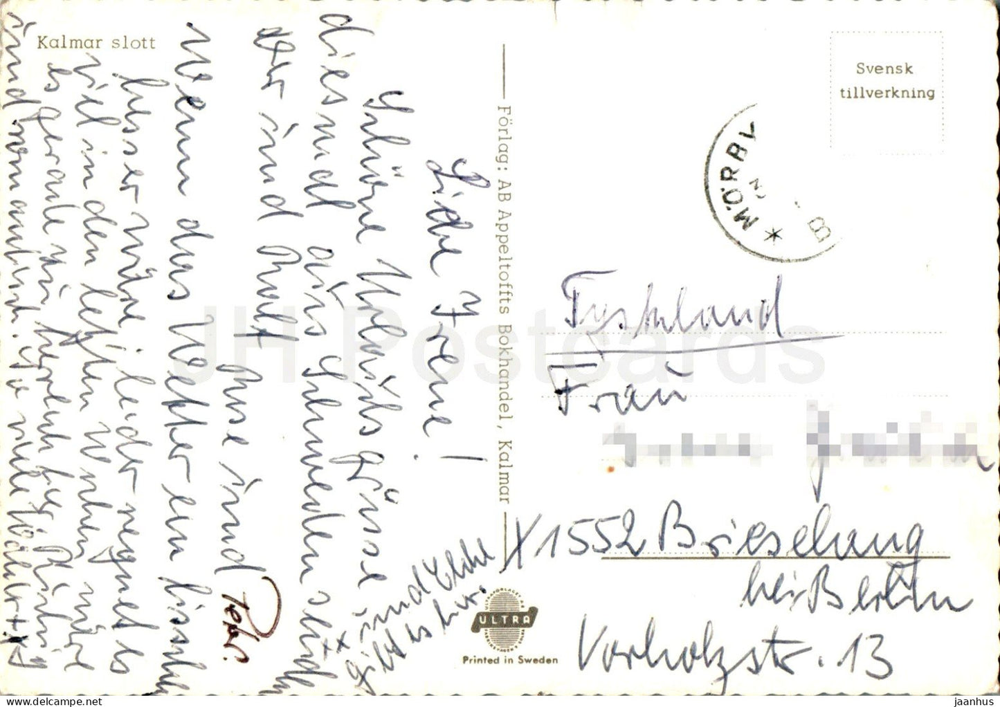 Kalmar Slott - château - Ultra - Suède - d'occasion 