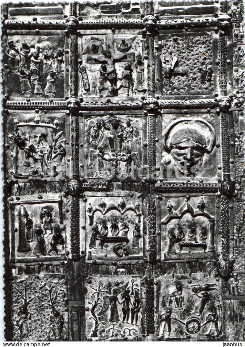 Verona - Basilica di S. Zeno - Portale in bronzo - Bronze portal - 454 - old postcard - Italy - unused - JH Postcards